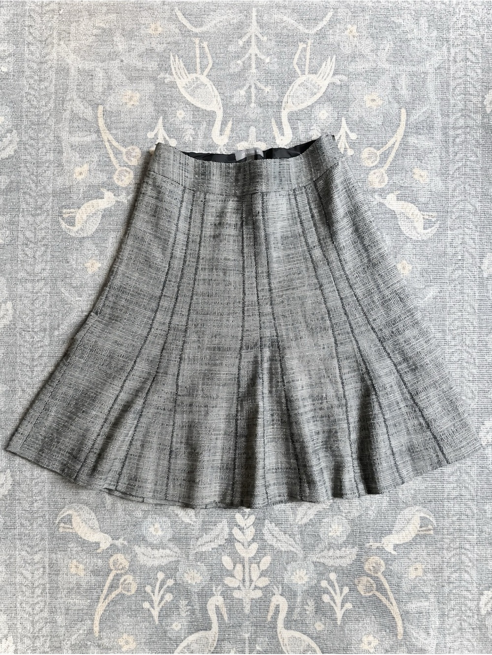 Ann Taylor Gray Textured A-Line Skirt size 0
